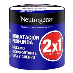 Neutrogena Formula Norvegia Idratazione Profonda Balsamo Comfort (confezione da 2 x 300 ml), Crema idratante per il corpo e il viso con tecnologia Pro-Ceramide per pelli secche
