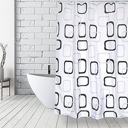 MSV Rideau de Douche en Polyester Vintage 180 x 200 cm