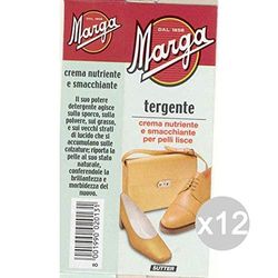 Marga Set 12 Detergente Pelle Crema Tubo 50 Ml per Calzature E Scarpe, Multicolore, Unica