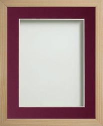 Frame Company Webber Beech with Plum Mount, 12x10 for 8x6 inch