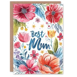 Artery8 Mother's Day Greeting Card Bright Spring Flower Design For Mum