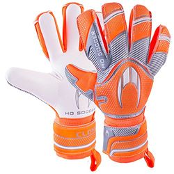 HO Soccer Supremo Clone Negative Keepershandschoenen, uniseks, volwassenen, oranje/grijs/wit, maat 3,5