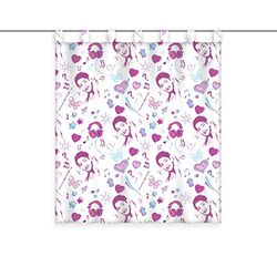 Herding Disney Rideau Violetta, 140x160 cm INCL. 10 cm Boucle, Transparent, Polyester, Multicolore, Taille Unique