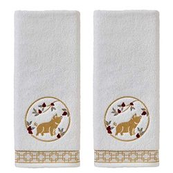 SKL HOME by Saturday Knight Ltd. Vern Yip Zodiac Pig Ensemble de Serviettes essuie-Mains Blanc