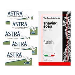 25 Lamette da Barba Astra Platinum + 1 campioncino sapone da barba The Goodfellas' smile Furiah