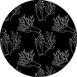 Bonateks, Round Digital Printed Mouse Pad, Non-Slip Base, for Office and Home, Diameter:22cm