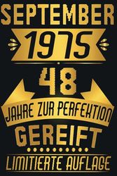 September 1975 Lustige Geschenke 48. Geburtstag - Notizbuch: Lustige geschenke zum 48 geburtstag, Notizbuch geburtstag für Männer und Frauen, Papa ... journal / 6x9 Zoll, 110 Seiten