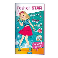 Trötsch Malbuch Stickermalbuch Fashion-Star Popstar: Stickern Malen Beschäftigung Glamour Glitzer Popstar Kreativ Geschenk Geschenkidee