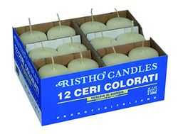 Ceraria de Giorgio risthò velas, cera, creme, 4 x 4 x 7 cm, 12 unidades