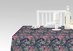 Doge Milano Nappe avec impression numérique, 100% Made in Italy Nappe antidérapante pour salle à manger, lavable et antitache, Modèle Hermes - Rona, cm 140x140