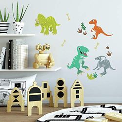 RoomMates RMK4762SCS Calcomanías de Pared para despegar y Pegar, Gris, Naranja, Verde, marrón, Bronceado
