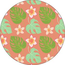 Bonateks, Round Digital Printed Mouse Pad, Non-Slip Base, for Office and Home, Diameter:22cm