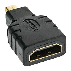InLine 12492 - Adaptador HDMI de 19 Pines, Tipo A, Color Negro