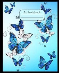 Art Notebook: Sketch Pad with Pretty Butterfly Design | 7.5" x 9.25", 123 Pages