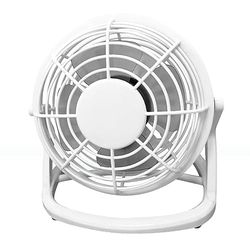 Tango Mini-tafelventilator, 2,5 W, 5 V, in elegant wit, compacte afmetingen van 14,5 x 14,5 x 10 cm, draaibaar en met USB-voeding, perfect voor het verfrissen van elke ruimte.