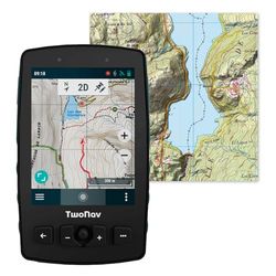 TwoNav Aventura 2 Plus + kaart Spanje mol, GPS met groot display, 9,5 cm (3,7 inch), knoppen en joystick voor bergbeklimmen, trekking of wandelen, inclusief kaarten inbegrepen, turquoise