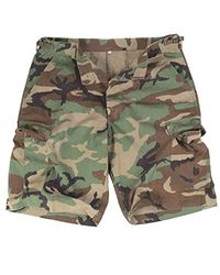 Mil-Tec US lavata Ripstop Bermuda pantaloncini Woodland Taglia M