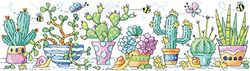 Heritage Crafts Karen Carter Collection Kit de point de croix – Cactus Garden (Evenweave)