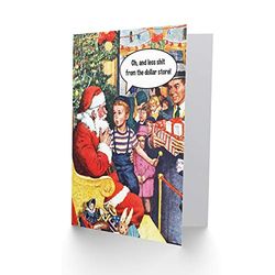Wee Blue Coo Vintage Santa's Grotto - Funny Adult Rude Christmas Card