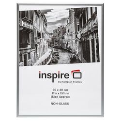 Hampton Frames ALUMINIUM 12x16 (30x40cm) Satin Silver Painted Aluminium Photo Picture Poster Frame PAAF1216SVR