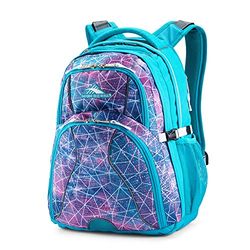 High Sierra Swerve Sac à dos pour ordinateur portable, Paillettes facettes/merle bleu/blanc, 19 x 13 x 7.75-Inch, sac à dos swerve pour ordinateur portable