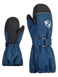 Ziener Lanup, guanti da sci/sport invernali, impermeabili, extra caldi, in lana, blu navy, 86 cm