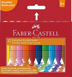 Faber-Castell 122540 - Giz apagável Jumbo GRIP, caixa de 12