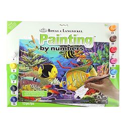 Pracht Creatives Hobby Royal & Langnickel - Painting By Numbers Coral Reef, contiene Colores y Pinceles, Para Adultos y Niños A Partir de 8 Años