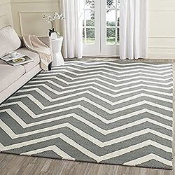 Safavieh Chevron-strepen tapijt, CAM714 CAM714. 120 x 180 cm Donkergrijs/ivoor