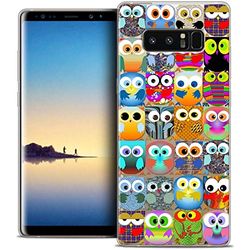 Caseink Hoes voor Samsung Galaxy Note 8 (6.3) Beschermhoes Case [Crystal Gel Motief HD Collectie Claude Design Hibous - Flexibel - Ultradun - Gedrukt in Frankrijk