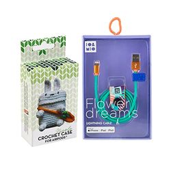 Nicole Crochet Airpod Case + USB-Lightning Flower Dreams Data Cable