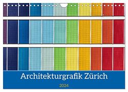 Architekturgrafik Zürich (Wandkalender 2024 DIN A4 quer), CALVENDO Monatskalender: Moderne Architektur grafisch im Detail festgehalten.