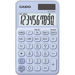 Casio SL-310UC-LB Calcolatrice Tascabile, Azzurro Pastello