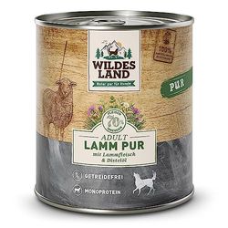 Wildes Land Natvoer voor honden, lamssmaak, 6 x 800 g