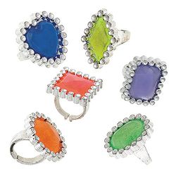Unique Party Supplies 84796 Ring, 24 st, Flerfärgad
