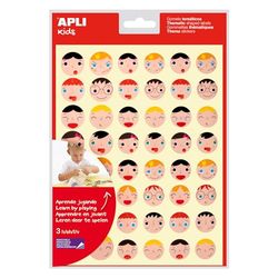 APLI Kids 18770 - Emotions Gomets Bag 3 vellen,Meerkleurig