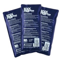 Koolpak - Embalagem de 3 unidades, reutilizáveis, 12 x 29 cm, reutilizáveis, cor branca