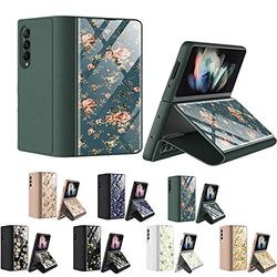 for Samsung Galaxy Z Fold 3 5G Case, S Pen Holder Kickstand Function Case for Galaxy Z Fold3 5G Phone Cover (SetC 4)