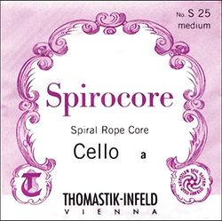 Thomastik Einzelsaite für Cello 4/4 Spirocore - G-Saite Spiralseilkern, Silber umsponnen, weich