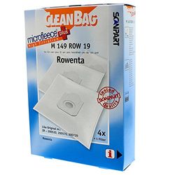 CleanBag M 149 Row 19 Universal Dust Bag Vacuum Cleaner Accessory (Universal, Dust Bag, White, Fleece, Ro 6400 – 6499 Silence Force EA, ZR 200520, ZR 200570, Rowenta RO 6400 – 6499 Silence Force EA)