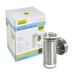 SilverCloud D-Light W32 Stainless Steel Exterior Lamp, White, One Size