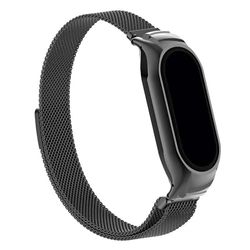 Coole armband voor Xiaomi Smart Band 8, metaal, zwart, Zwart, Eén maat