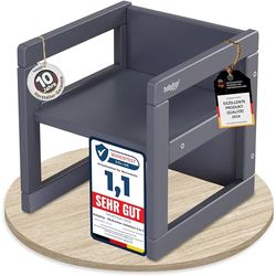 babybay Zitkruk Littlefoot voor kinderen 3-in-1 stoel/tafel, leigrijs gelakt