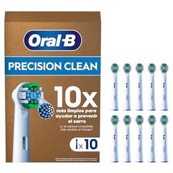 Oral-B Pro Precision Clean Recambios para Cepillo de Dientes Eléctrico, Pack de 10 Cabezales, Blanco - Originales (Tamaño Buzón)