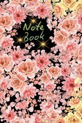 Rose Flowers Note Book: Rose flowers notebook for features 120 pages of lined paper, 5"x8" inch