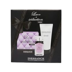 Inessance Paris - Coffret cadeau Leçon de Séduction Intense - Eau de Toilette pour Femme - Parfum Boisé et Gourmand - Eau de Toilette 50ml et Crème Mains 100ml - Fabriqué en France