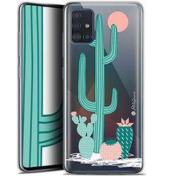 Caseink Beschermhoes voor Samsung Galaxy A51 (A515) (6,5) [Gel HD bedrukt in Frankrijk, collectie Petits Grains® design in de schaduw van de cactussen - zacht - ultradun]