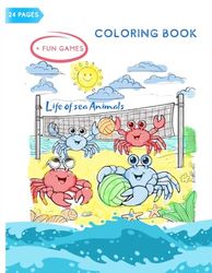 Coloring Book: Life of Sea Animals