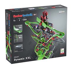 fischertechnik Marble Run Dynamic XXL, 544619 – Marble Race Construction Set, with Loop and Rainbow LED, Ages 9+