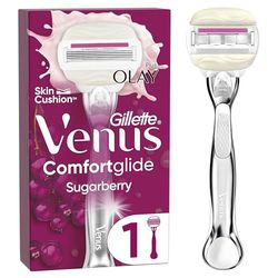 Gillette Venus Comfortglide Sugarberry Platinum - Rasoio da donna + 1 lama